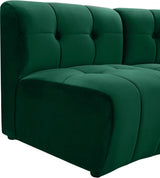 Limitless Green Modular Velvet 14-Piece Sectional from Meridian - Luna Furniture