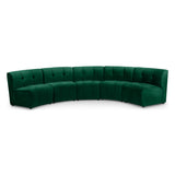 Limitless Green Modular Velvet 5-Piece Sectional from Meridian - Luna Furniture