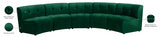 Limitless Green Modular Velvet 5-Piece Sectional from Meridian - Luna Furniture