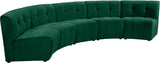 Limitless Green Modular Velvet 5-Piece Sectional from Meridian - Luna Furniture