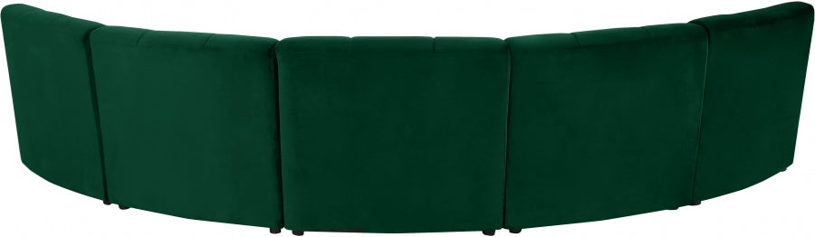 Limitless Green Modular Velvet 5-Piece Sectional from Meridian - Luna Furniture