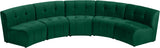 Limitless Green Modular Velvet 5-Piece Sectional from Meridian - Luna Furniture