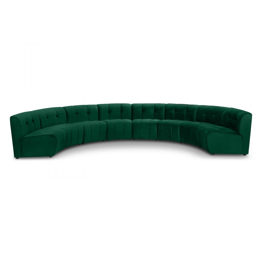 Limitless Green Modular Velvet 8-Piece Sectional from Meridian - Luna Furniture