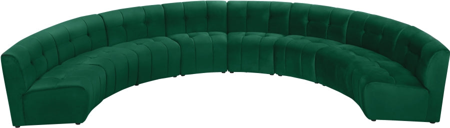 Limitless Green Modular Velvet 8-Piece Sectional from Meridian - Luna Furniture