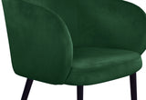 Louise Green Velvet Dining Chair from Meridian - Luna Furniture