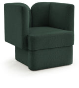 Marcel Green Boucle Fabric Chair from Meridian - Luna Furniture