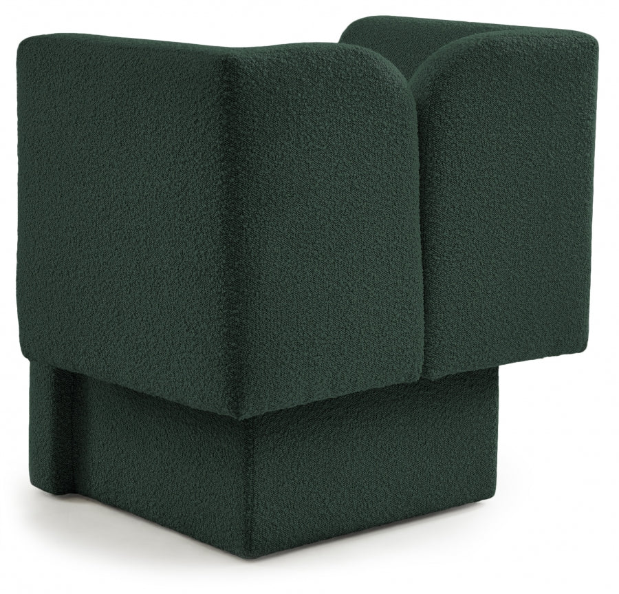 Marcel Green Boucle Fabric Chair from Meridian - Luna Furniture