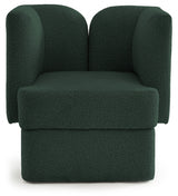 Marcel Green Boucle Fabric Chair from Meridian - Luna Furniture