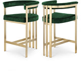 Marcello Green Counter Stool from Meridian - Luna Furniture