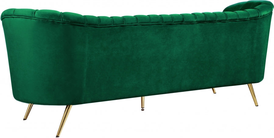 Margo Green Velvet Sofa from Meridian - Luna Furniture