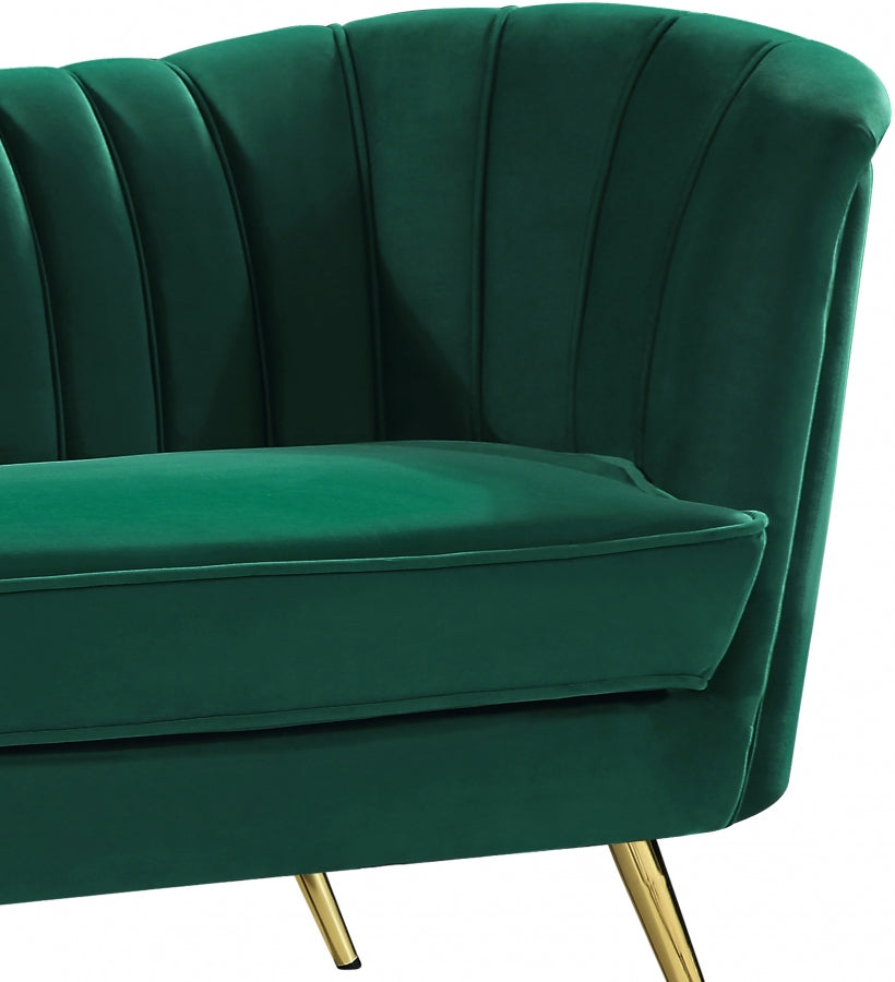 Margo Green Velvet Sofa from Meridian - Luna Furniture