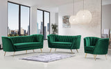 Margo Green Velvet Sofa from Meridian - Luna Furniture