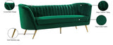 Margo Green Velvet Sofa from Meridian - Luna Furniture