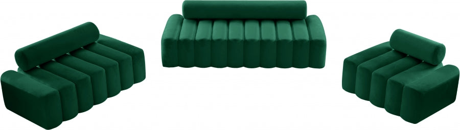 Melody Green Velvet Chair from Meridian - Luna Furniture