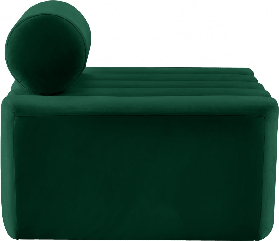 Melody Green Velvet Chair from Meridian - Luna Furniture