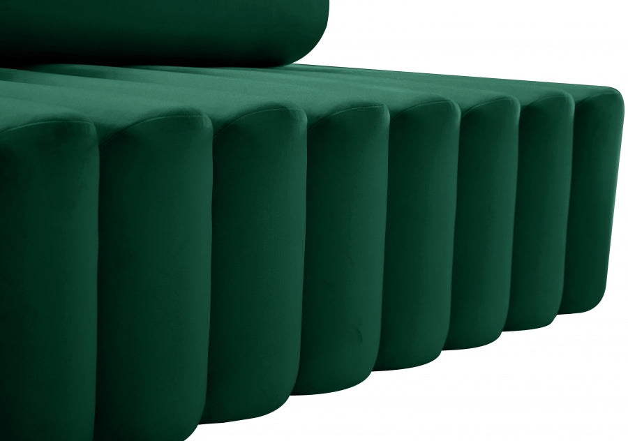 Melody Green Velvet Chair from Meridian - Luna Furniture