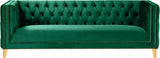 Michelle Green Velvet Sofa from Meridian - Luna Furniture