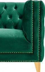 Michelle Green Velvet Sofa from Meridian - Luna Furniture