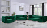 Michelle Green Velvet Sofa from Meridian - Luna Furniture