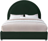 Milo Green Boucle Fabric Queen Bed from Meridian - Luna Furniture