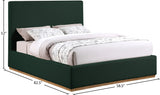 Monaco Green Boucle Fabric Full Bed from Meridian - Luna Furniture