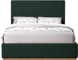 Monaco Green Boucle Fabric Full Bed from Meridian - Luna Furniture