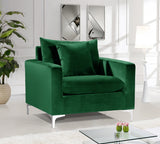 Naomi Green Velvet Chair from Meridian - Luna Furniture