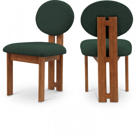 Green Napa Boucle Fabric Dining Chair, Set of 2 from Meridian - Luna Furniture