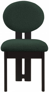 Green Napa Boucle Fabric Dining Chair, Set of 2 from Meridian - Luna Furniture