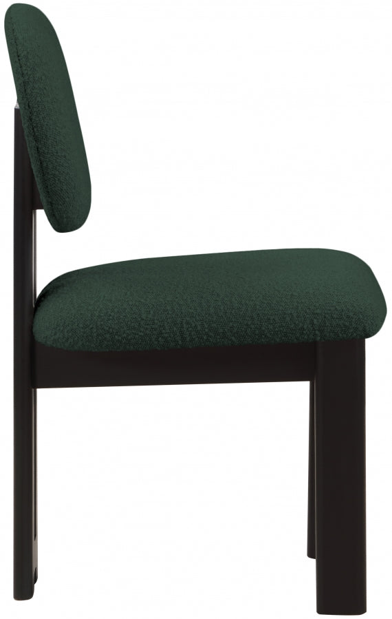 Green Napa Boucle Fabric Dining Chair, Set of 2 from Meridian - Luna Furniture