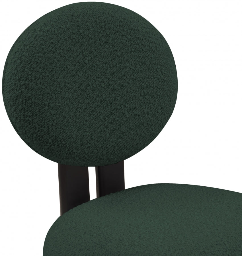 Green Napa Boucle Fabric Dining Chair, Set of 2 from Meridian - Luna Furniture