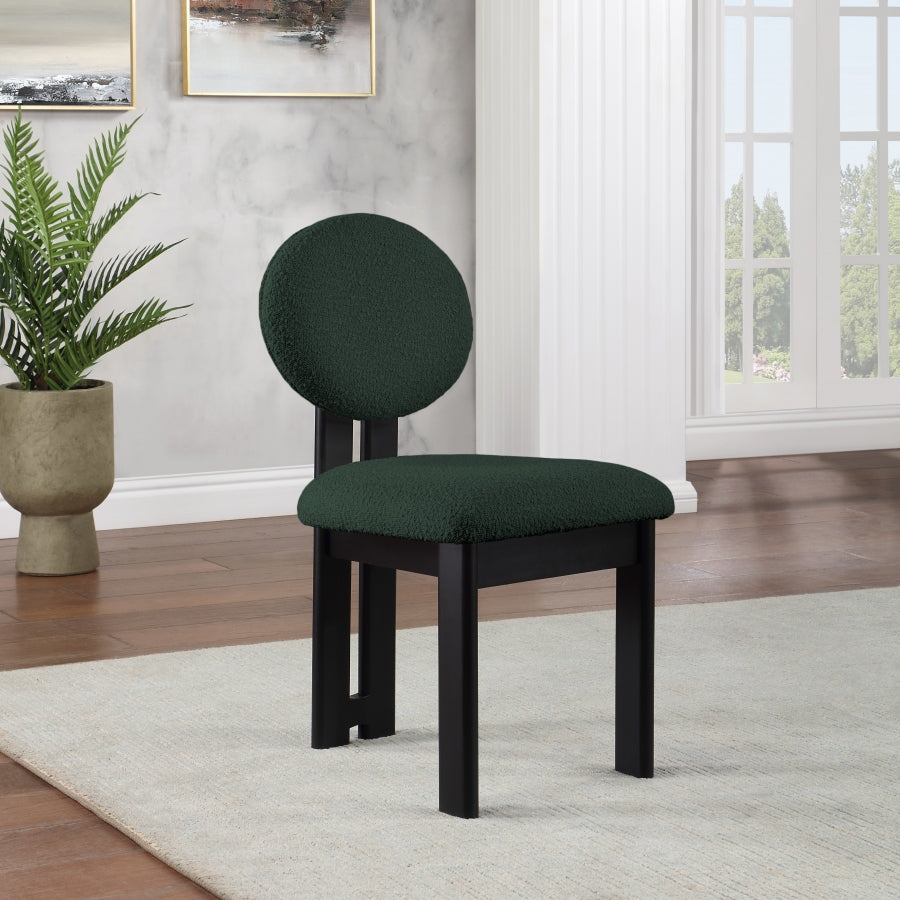 Green Napa Boucle Fabric Dining Chair, Set of 2 from Meridian - Luna Furniture