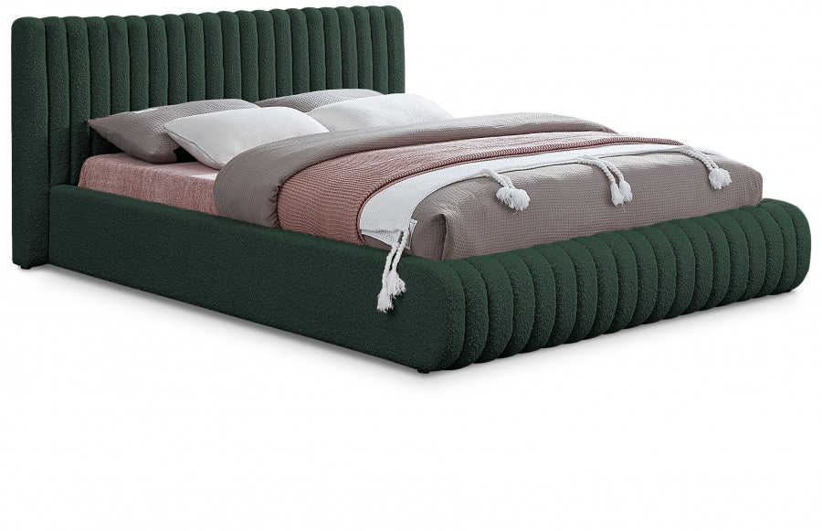 Nash Green Nash Boucle Fabric Full Bed from Meridian - Luna Furniture