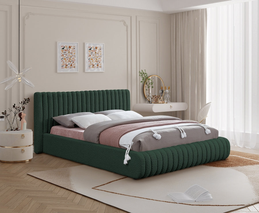 Nash Green Nash Boucle Fabric Full Bed from Meridian - Luna Furniture