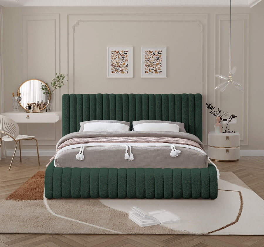 Nash Green Nash Boucle Fabric Full Bed from Meridian - Luna Furniture