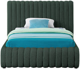 Nash Green Nash Boucle Fabric Twin Twin Bed from Meridian - Luna Furniture