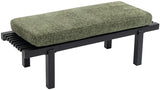 Green Naya Chennile Fabric Bench from Meridian - Luna Furniture