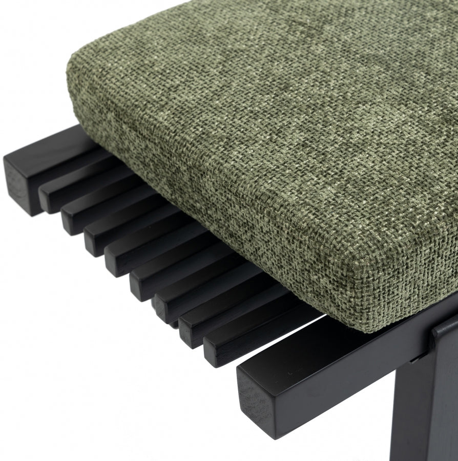 Green Naya Chennile Fabric Bench from Meridian - Luna Furniture