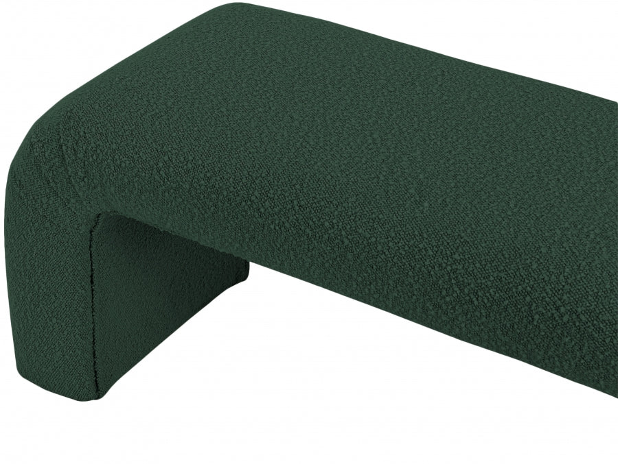 Niagara Green Boucle Fabric Bench from Meridian - Luna Furniture