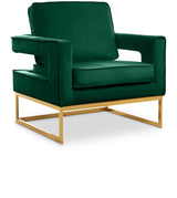 Noah Green Velvet Accent Chair from Meridian - Luna Furniture