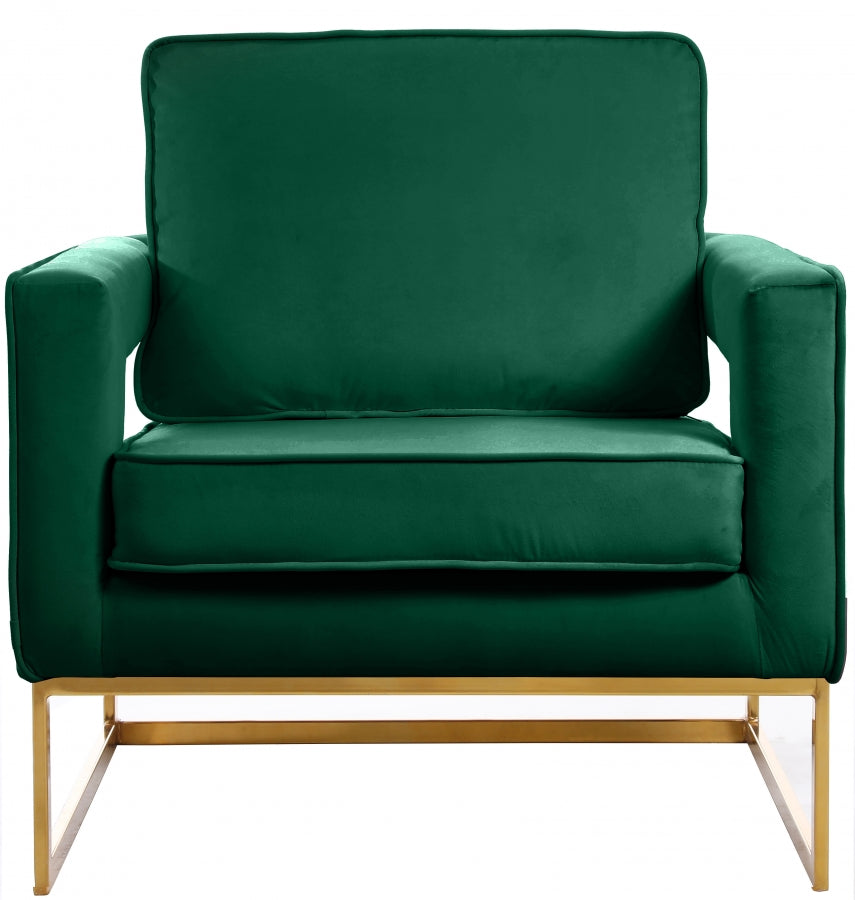 Noah Green Velvet Accent Chair from Meridian - Luna Furniture