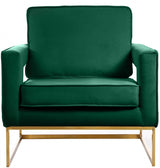 Noah Green Velvet Accent Chair from Meridian - Luna Furniture