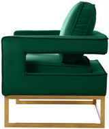 Noah Green Velvet Accent Chair from Meridian - Luna Furniture