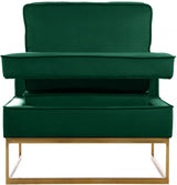 Noah Green Velvet Accent Chair from Meridian - Luna Furniture