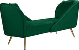 Nolan Green Velvet Chaise from Meridian - Luna Furniture