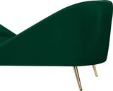 Nolan Green Velvet Chaise from Meridian - Luna Furniture