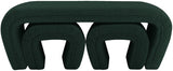 Odelia Green Boucle Fabric Bench from Meridian - Luna Furniture