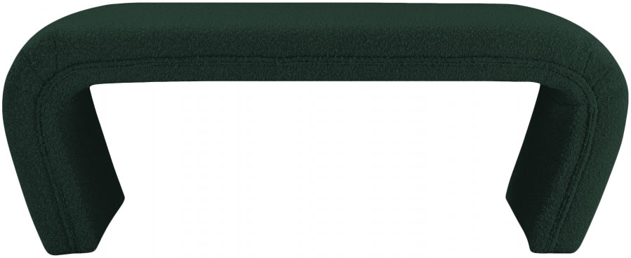 Odelia Green Boucle Fabric Bench from Meridian - Luna Furniture