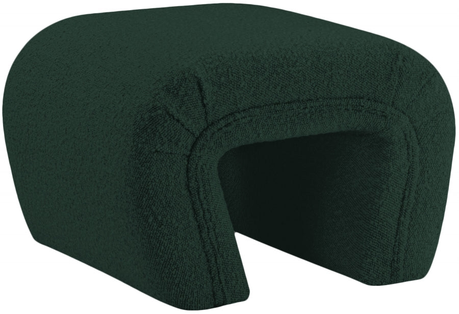 Odelia Green Boucle Fabric Bench from Meridian - Luna Furniture