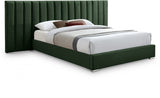 Pablo Green Velvet Queen Bed from Meridian - Luna Furniture